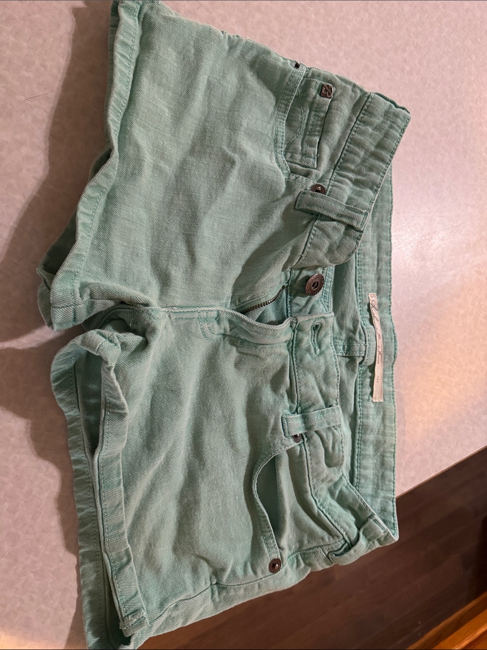 Women’s Mint Green Jean Shorts - Casual Summer Cut